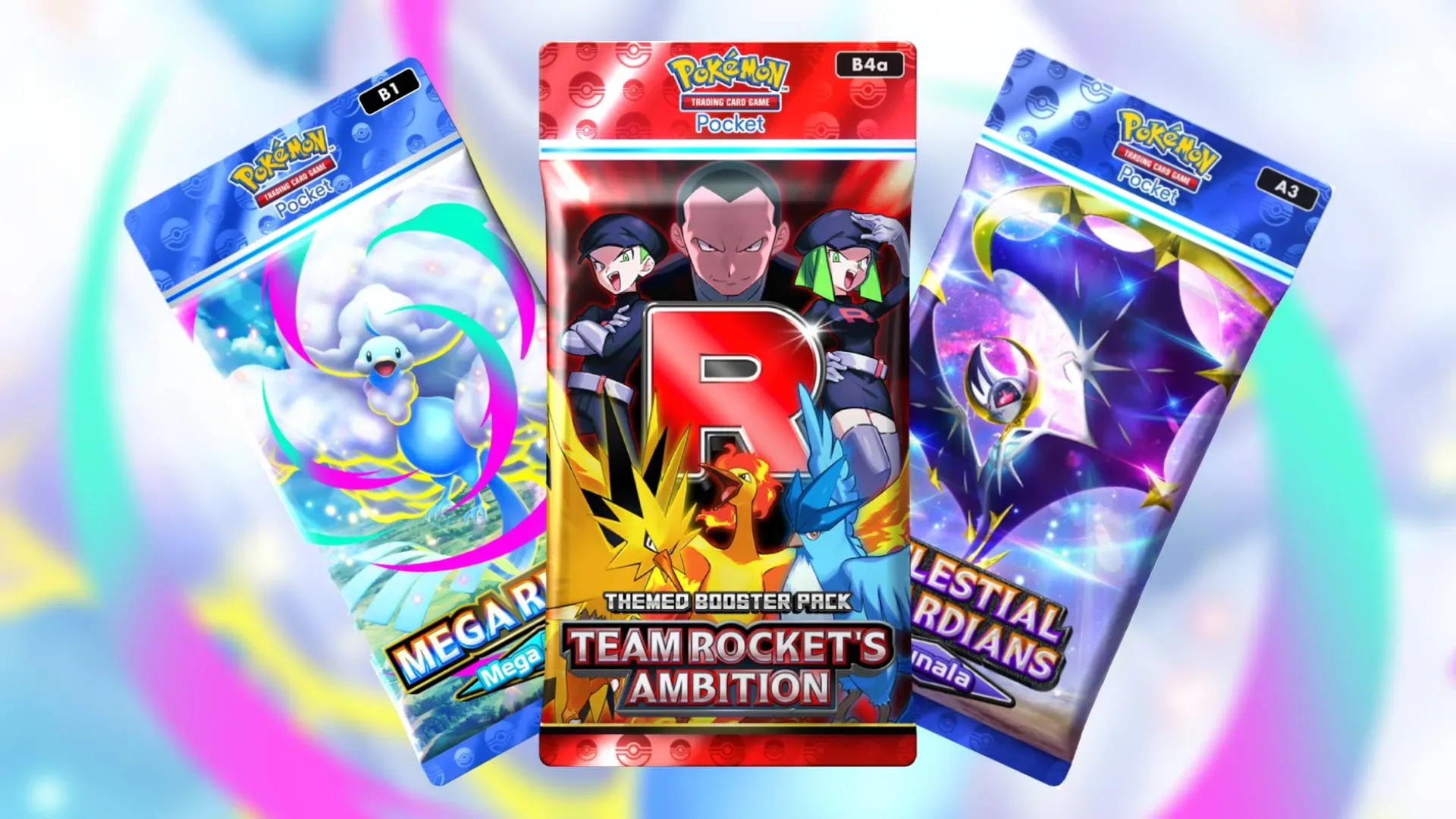 Pokémon TCG Pocket digital booster pack opening screen