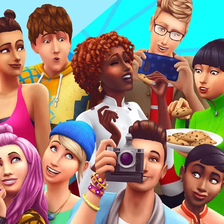 The Sims 4 household in a customized home