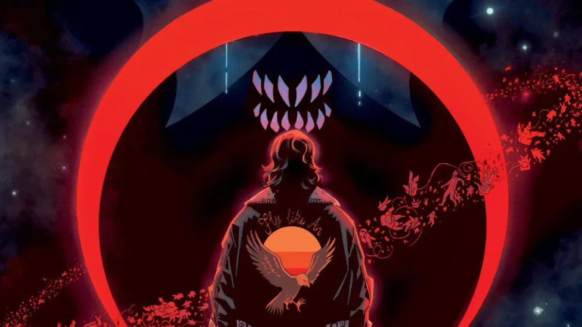 The Caretaker comic artwork featuring astronaut Jenny Brennan and cosmic imagery