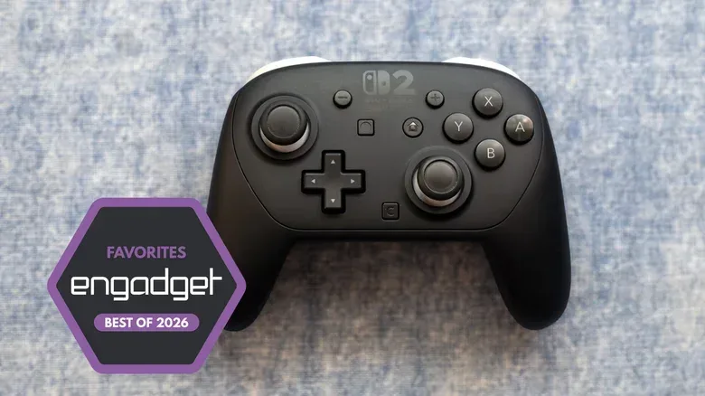 8BitDo Ultimate 2 controller with RGB rings and charging dock