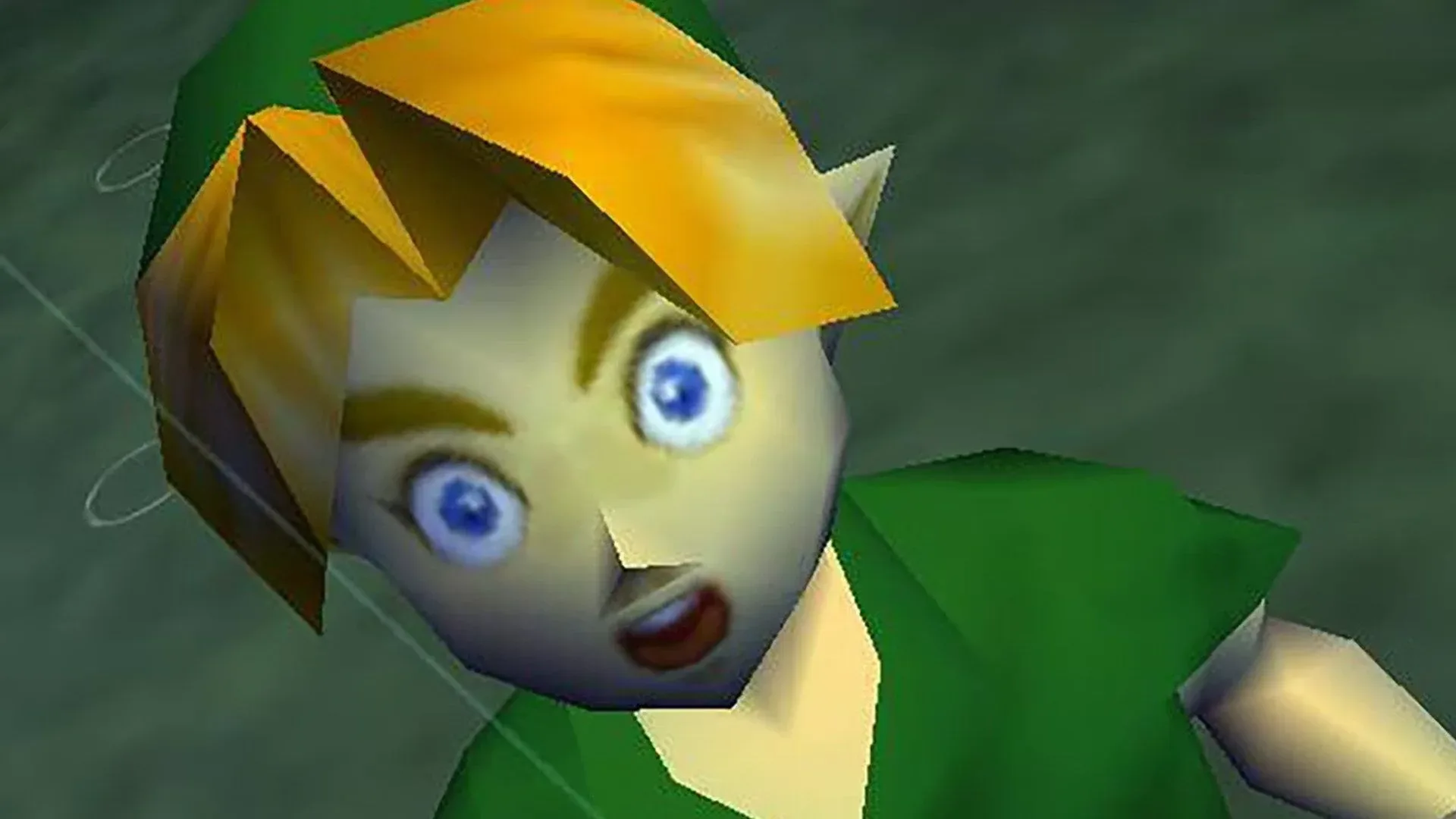 Link using a bottled fairy during an Ocarina of Time speedrun setup