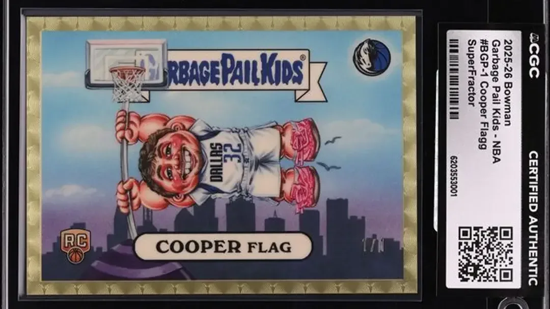 Cooper Flagg 2025 Bowman Garbage Pail Kids NBA Superfractor authenticated by CGC