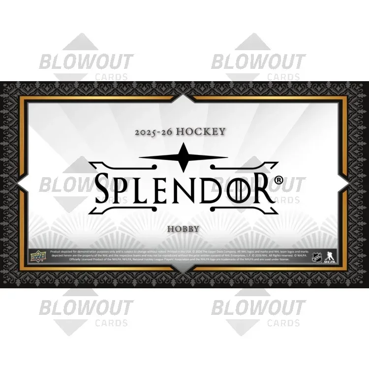 2025/26 Upper Deck Splendor Hockey Hobby 6 Box Case product image