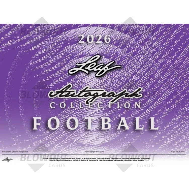 2026 Leaf Autograph Collection Football Hobby 10 Box Case product image