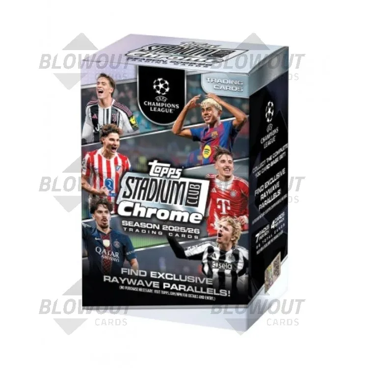 2025/26 Topps Stadium Club Chrome UEFA Champions League Soccer Blaster 40 Box Case product image