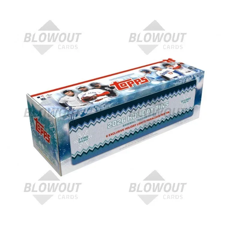 2026 Topps Holiday Baseball 3 Tin Box - 5 Box Case product image