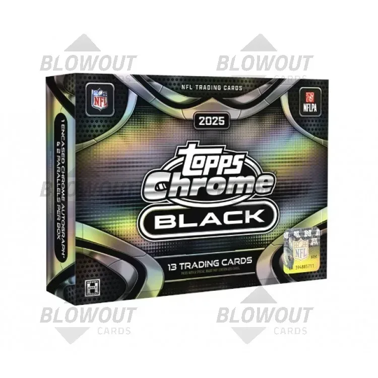 2025 Topps Chrome Black Football Hobby 12 Box Case product image