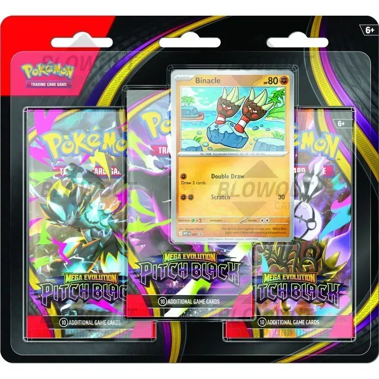2026 Pokemon Mega Evolution Pitch Black 3-Pack Blister Pack - 24 Pack Box product image