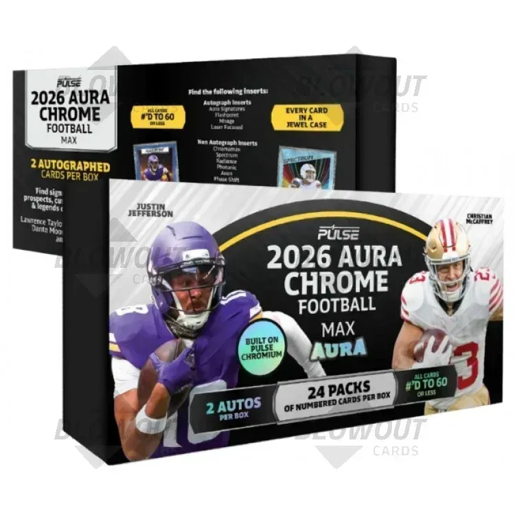 2026 Pulse Aura Chrome Football Max Edition 10 Box Case product image