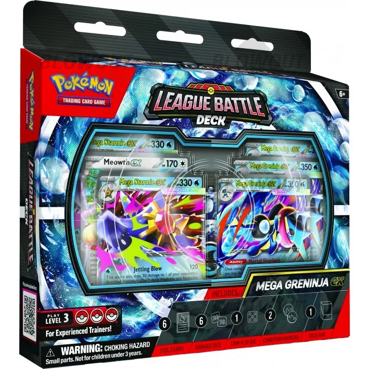 2026 Pokemon Mega Greninja EX League Battle Deck 6 Box Case product image