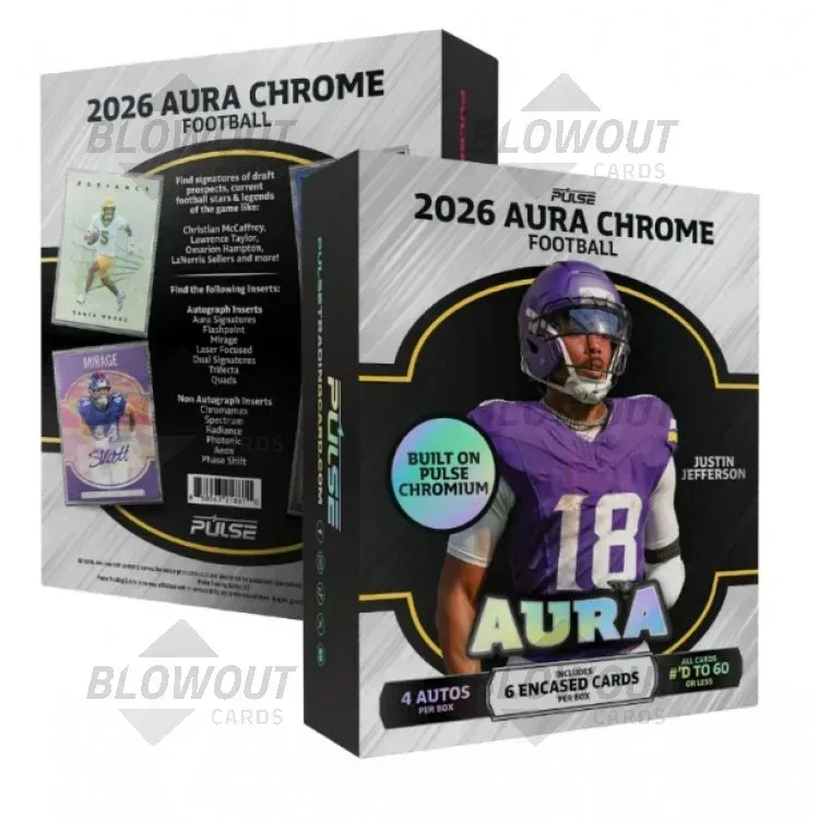 2026 Pulse Aura Chrome Football Hobby 10 Box Case product image