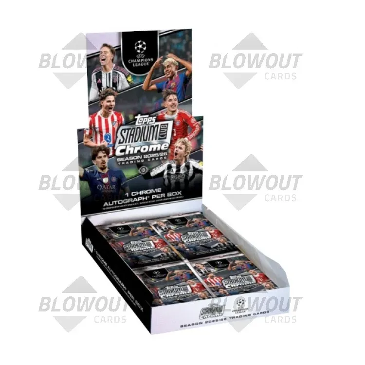 2025/26 Topps Stadium Club Chrome UEFA Champions League Soccer Hobby 12 Box Case product image