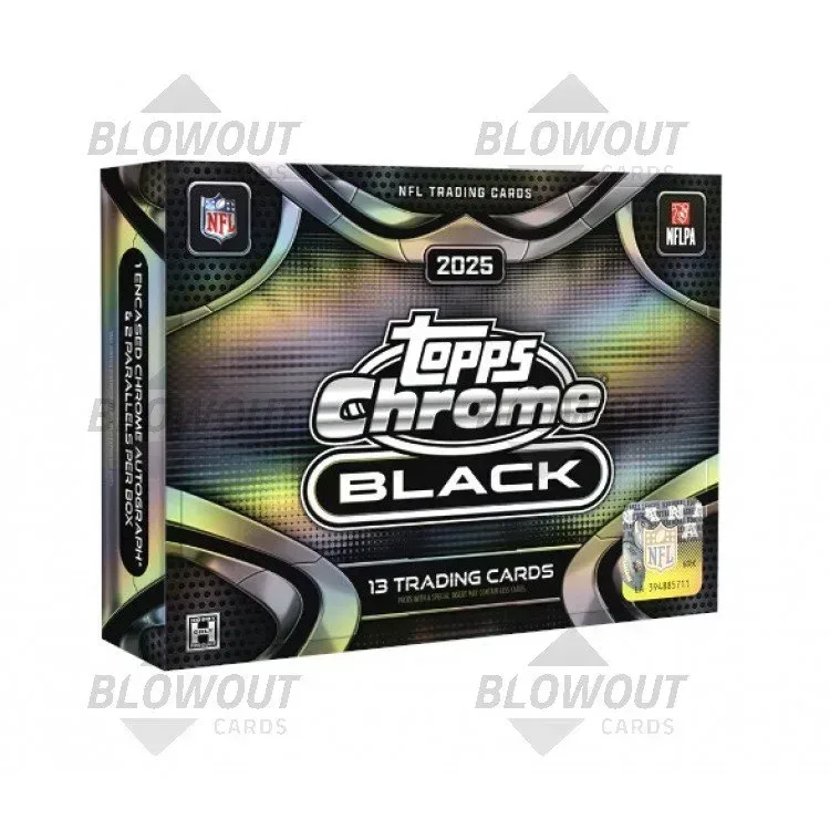 2025 Topps Chrome Black Football Hobby Box product image