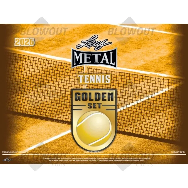 2026 Leaf Metal Tennis Golden Set 10 Box Case product image