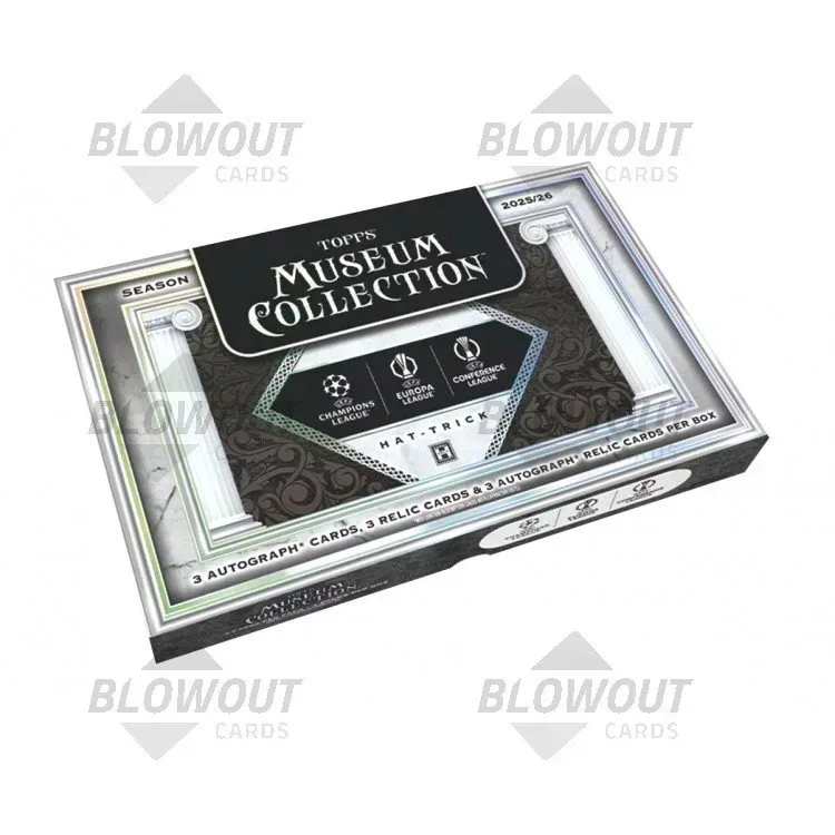 2025/26 Topps UEFA Club Competitions Museum Collection Soccer Hat Trick 4 Box Case product image