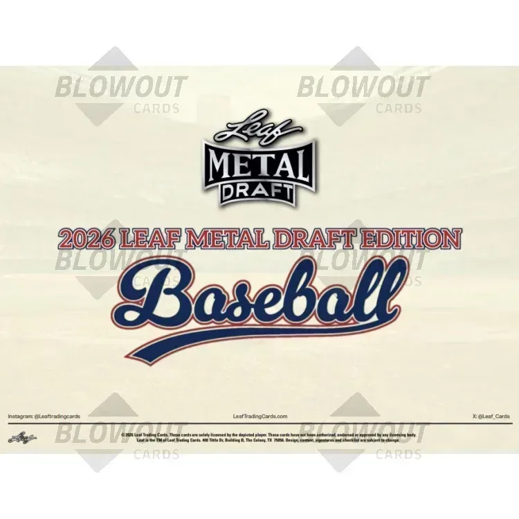 2026 Leaf Metal Draft Edition Baseball Hobby 12 Box Case product image