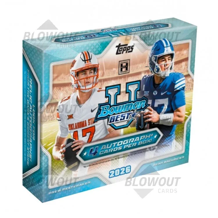 2026 Bowman's Best University Football Hobby 12 Box Case product image