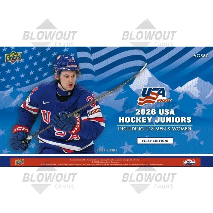 2026 Upper Deck Team USA Juniors Hockey Hobby 12 Box Case product image