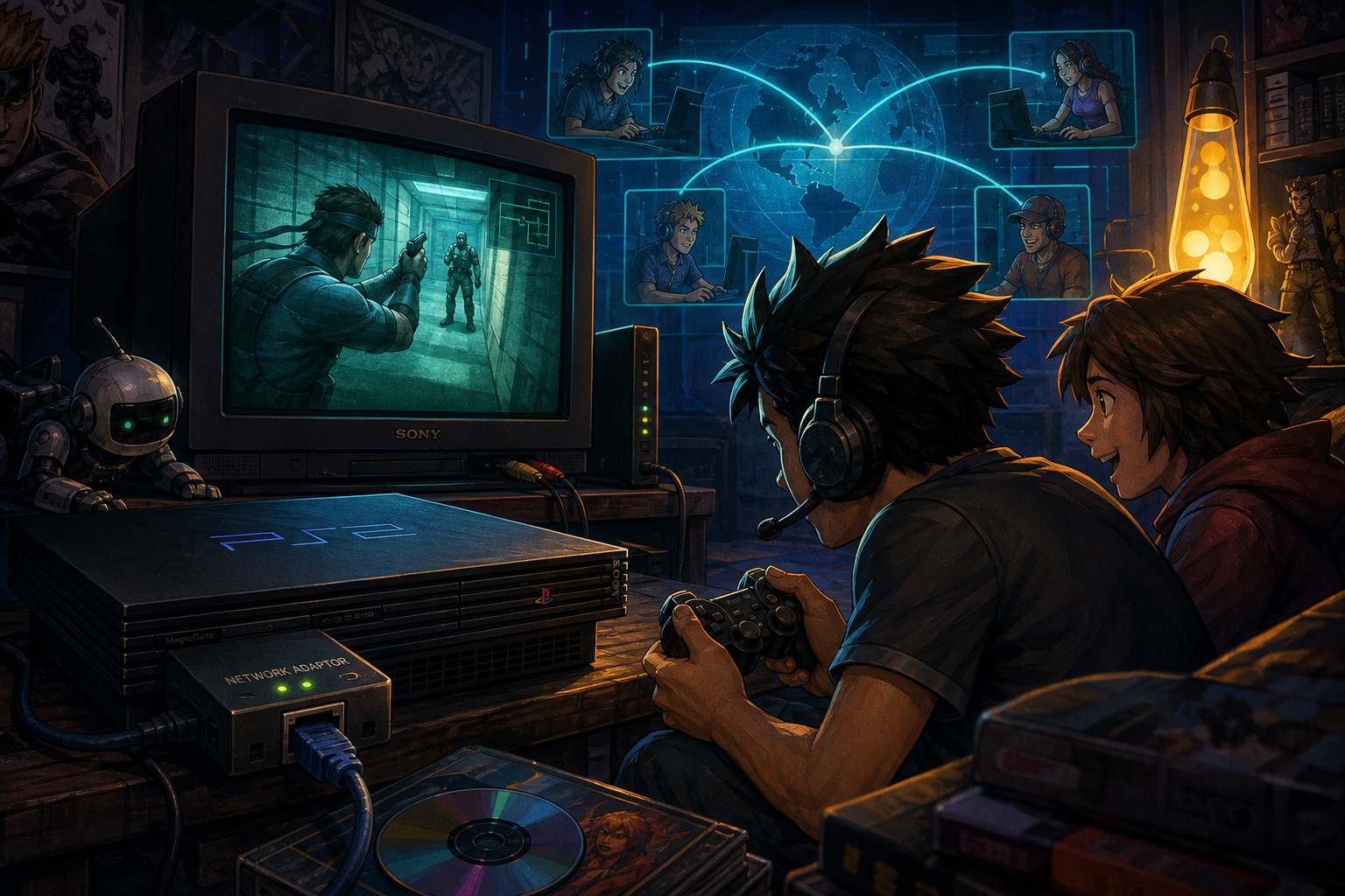 Editorial illustration for The PlayStation 2 Network Adapter and the Console’s Online Era