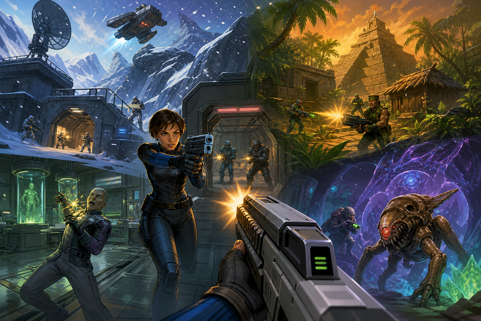 Editorial illustration for Top 10 Nintendo 64 First-Person Shooters Ranked by Campaign Variety, Combat Identity and Console-Specific Ideas