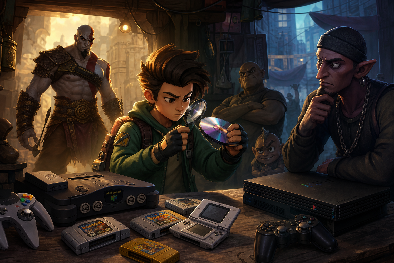 Editorial illustration for Used-Game Listing Red Flags: Questions to Ask Before Buying N64, PS2 or DS Games