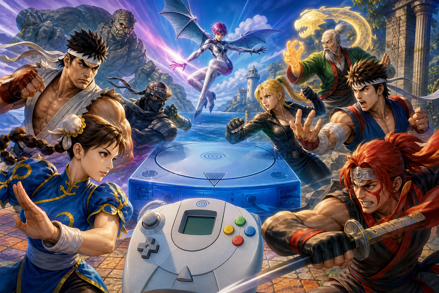 Editorial illustration for Top 10 Dreamcast Fighting Games