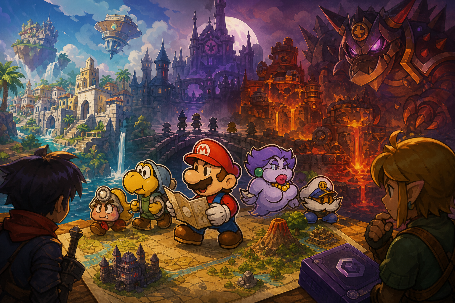 Editorial illustration for Top 10 Nintendo GameCube RPGs Ranked by Combat Variety, Party Building and World Design