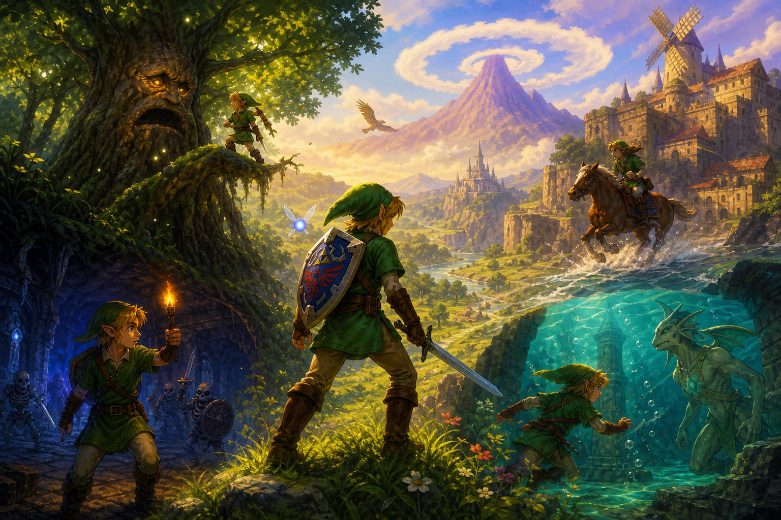Editorial illustration for Top 5 N64 Adventures for Players Who Explore in Different Ways