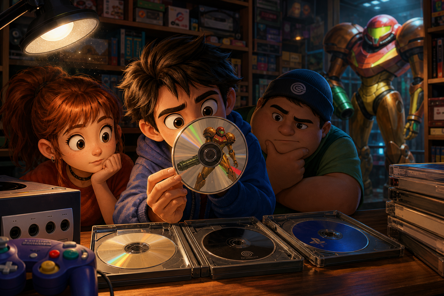 Editorial illustration for GameCube, PlayStation 2 and Dreamcast Disc Condition: Why the Label Side Can Change the Buying Decision
