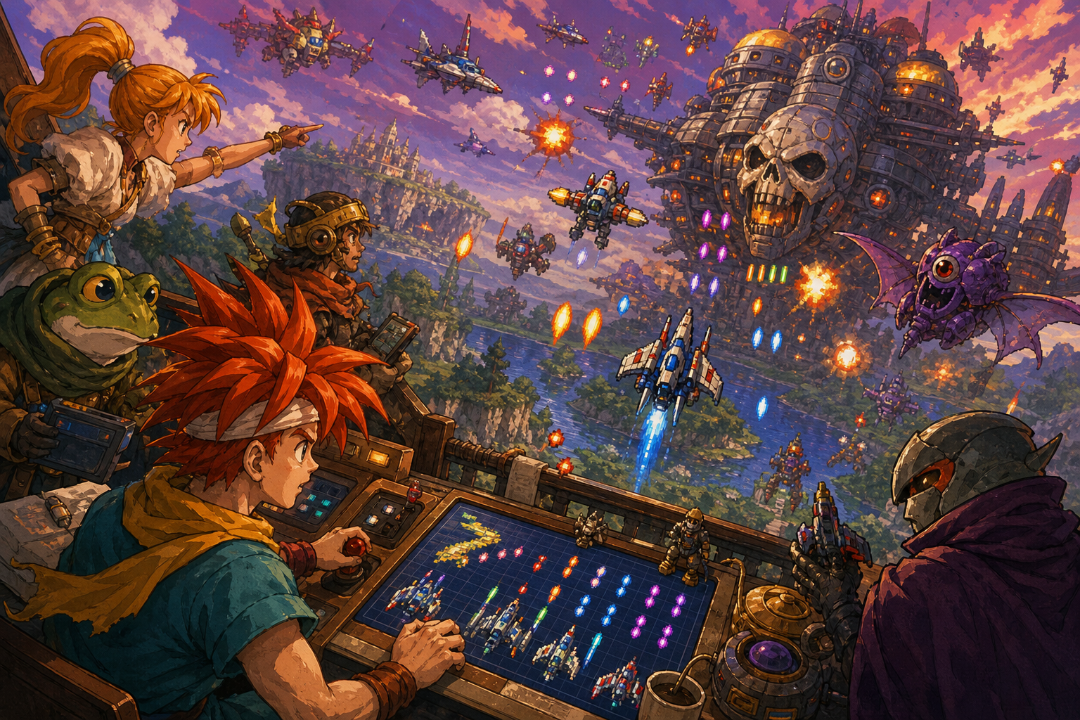 Editorial illustration for Top 10 SNES Shoot-'Em-Ups Ranked by Weapon Strategy, Scrolling Variety and Replay Pressure