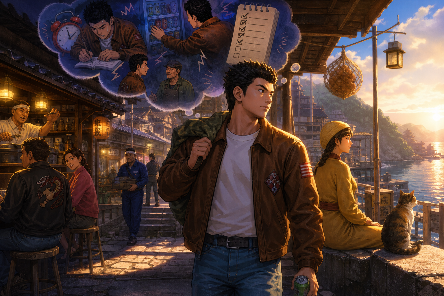 Editorial illustration for How to Play Shenmue Without Treating Every In-Game Day Like an Assignment