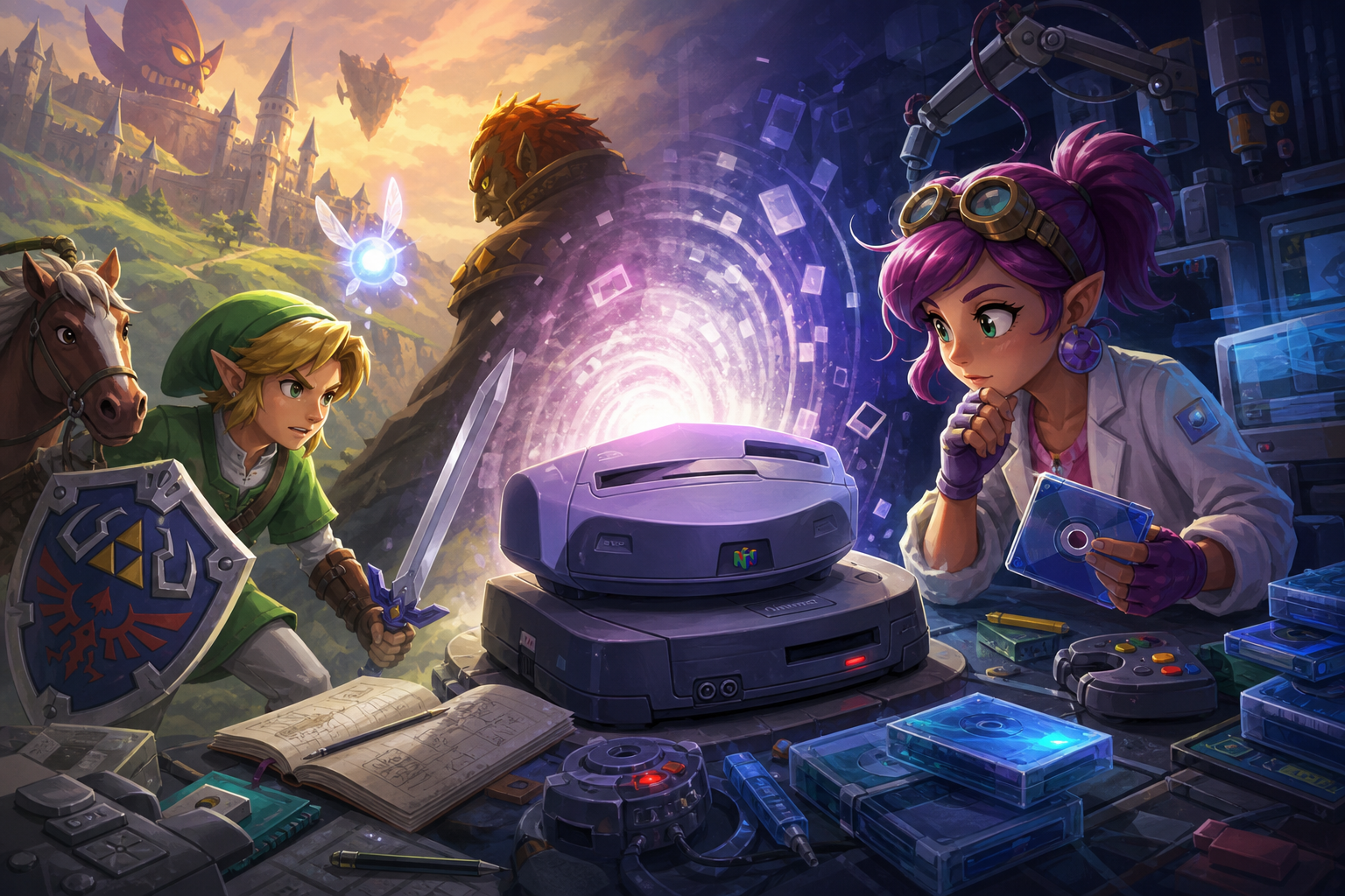 Editorial illustration for Nintendo 64DD: The Ambitious Add-on That Took a Different Path