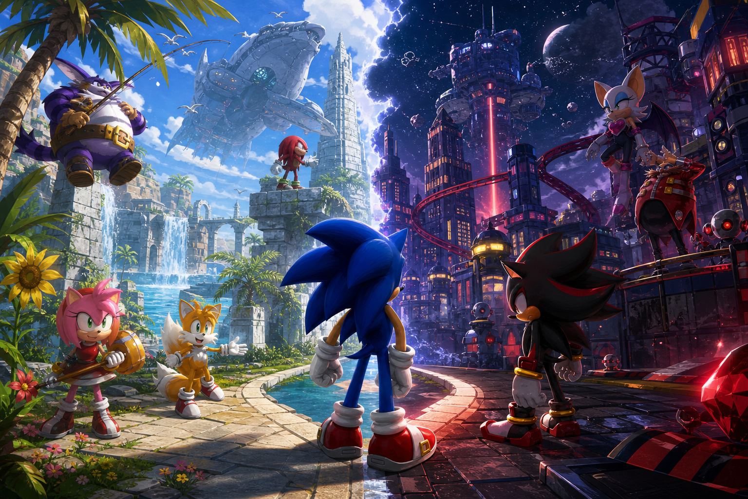 Editorial illustration for Sonic Adventure or Sonic Adventure 2: Which Dreamcast Game Fits the Way You Want to Play?