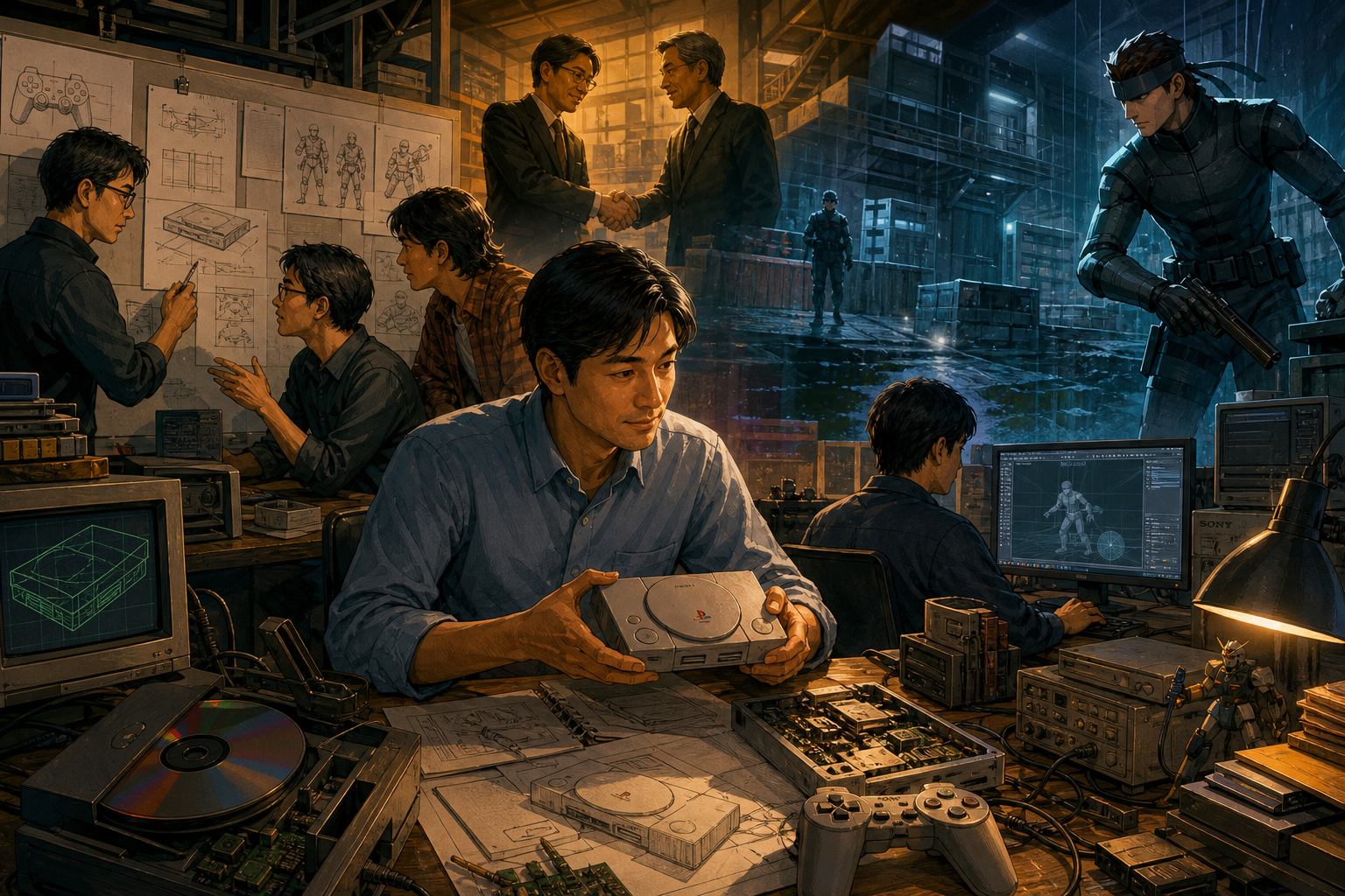 Editorial illustration for How Sony Became a Console Manufacturer: The Road to PlayStation