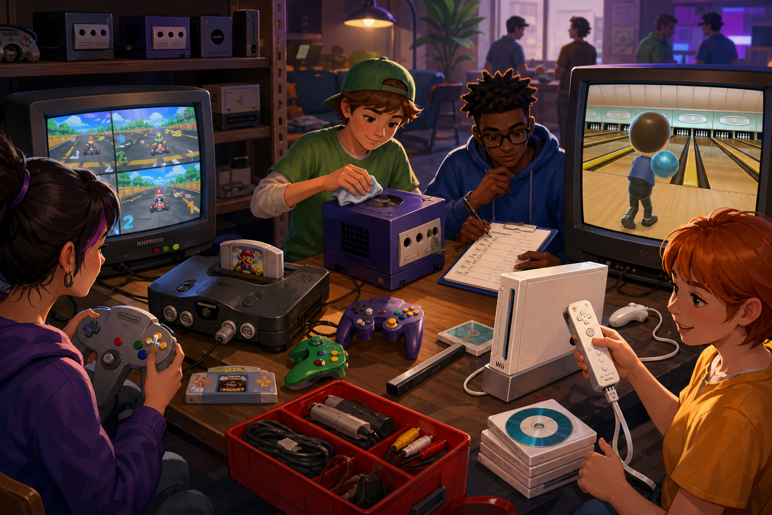 Editorial illustration for Nintendo 64, GameCube and Wii Used-Console Meetup Test Plan