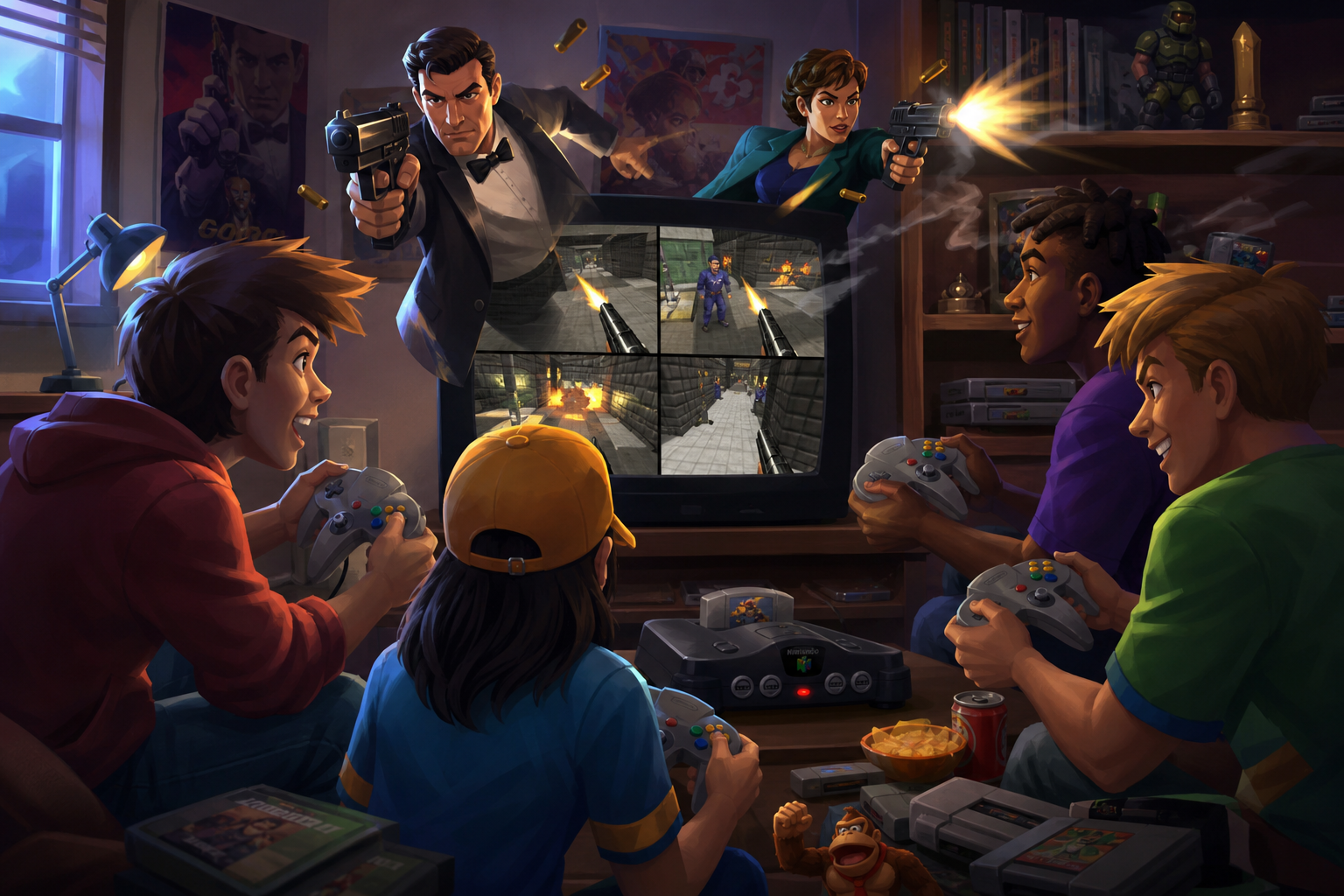 Editorial illustration for Top 10 Nintendo 64 Multiplayer Games