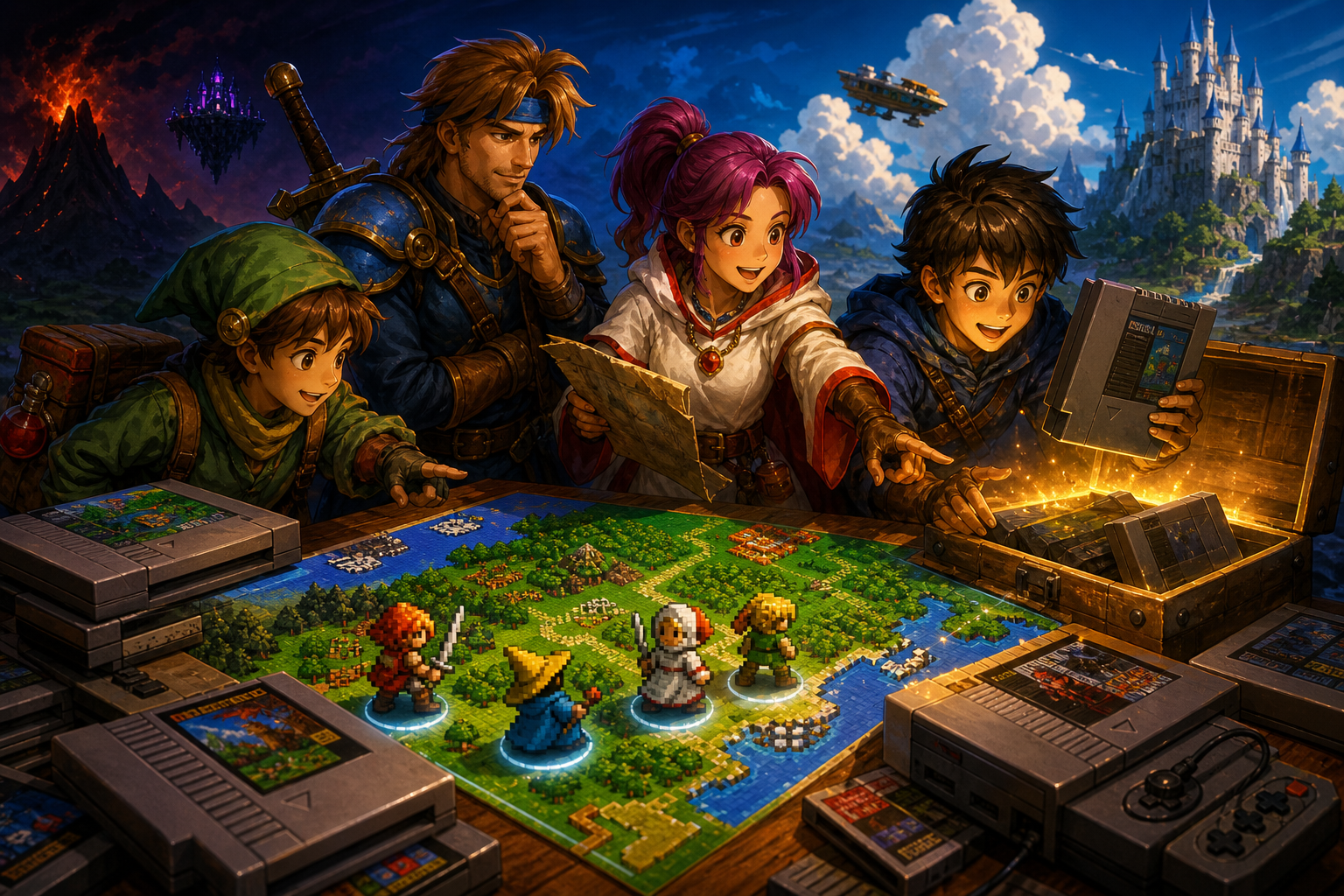 Editorial illustration for Top 10 NES RPG Games Ranked by Party Building, Exploration and Tactical Variety