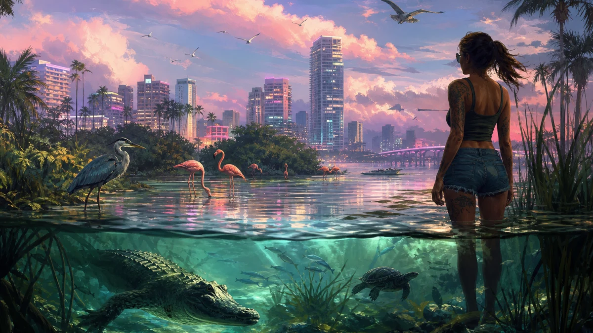 Original editorial illustration for GTA VI Wildlife: The Animals Rockstar Has Clearly Shown Across Leonida — and What the Footage Does Not Confirm