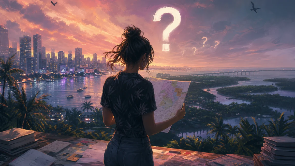Original editorial illustration for GTA VI Online Is Still Unconfirmed: What Rockstar Has and Has Not Announced