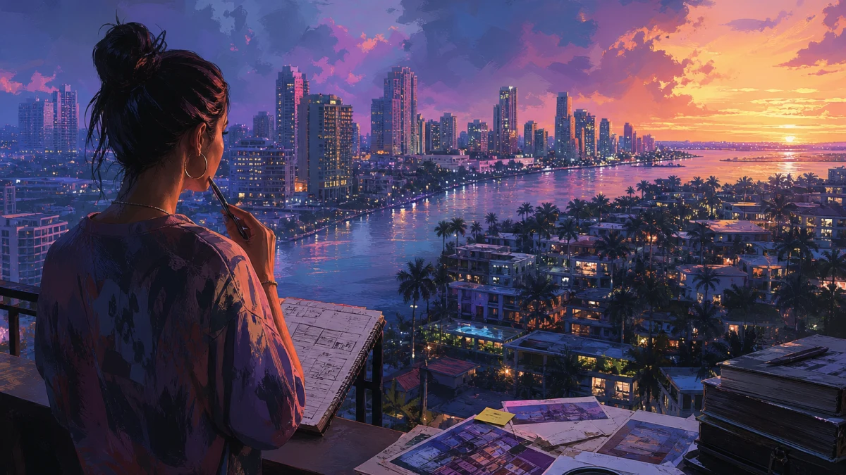 Original editorial illustration for GTA VI Enterable Building Rumors: Why the Viral Numbers Are Unproven