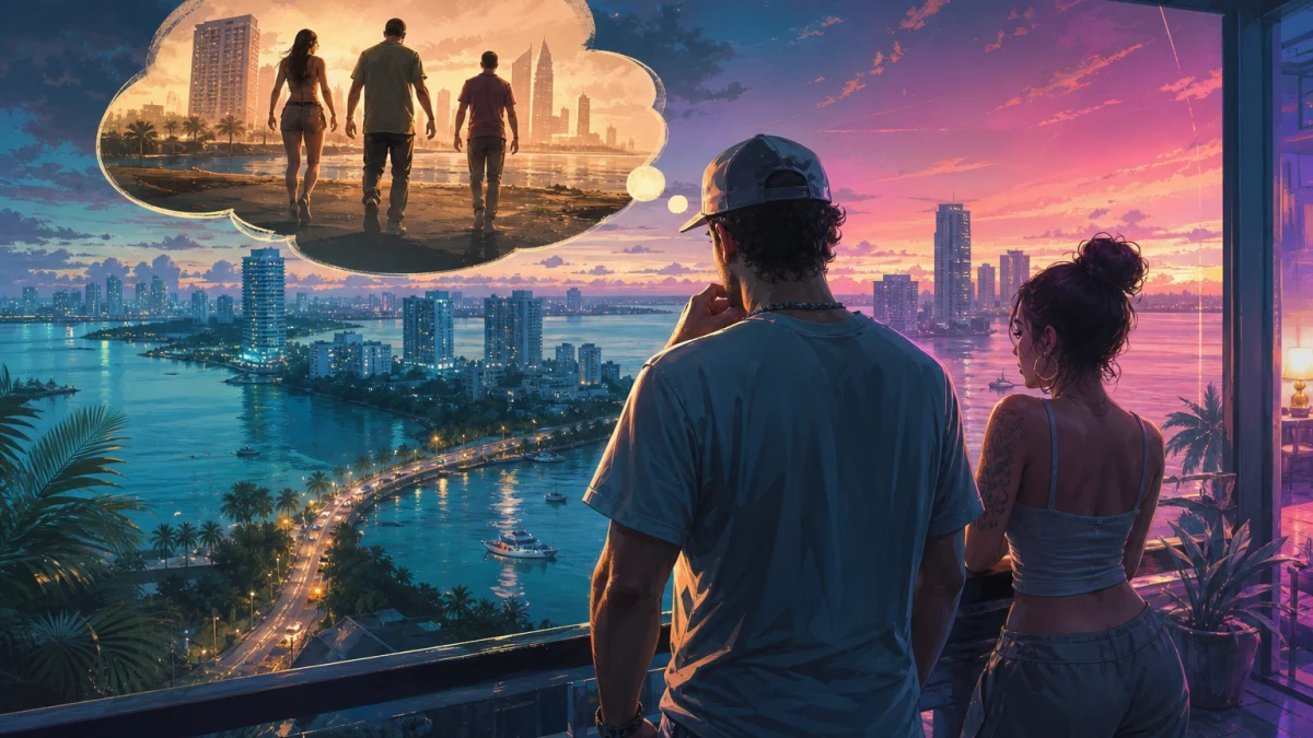 Original editorial illustration for GTA VI’s Free GTA+ Month Is Not GTA VI Online Access: What Pre-Order Buyers Actually Get