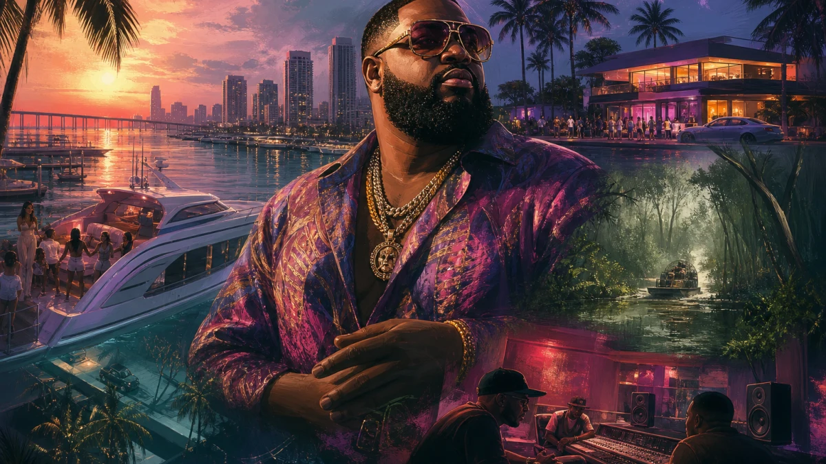 Original editorial illustration for Boobie Ike in GTA VI: What Rockstar Has Confirmed About His Businesses, Music and Vice City Connections