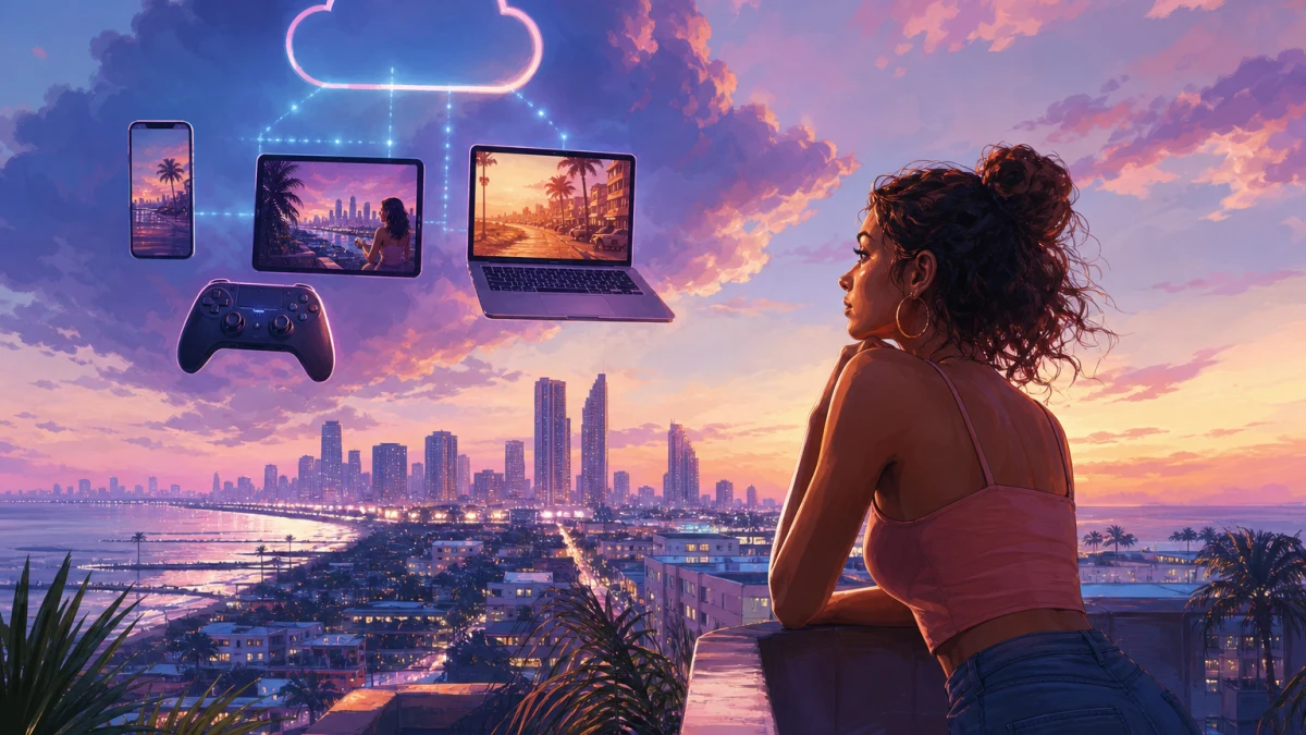 Original editorial illustration for Can You Stream GTA VI on Xbox Cloud Gaming? What the Official Listings Actually Confirm