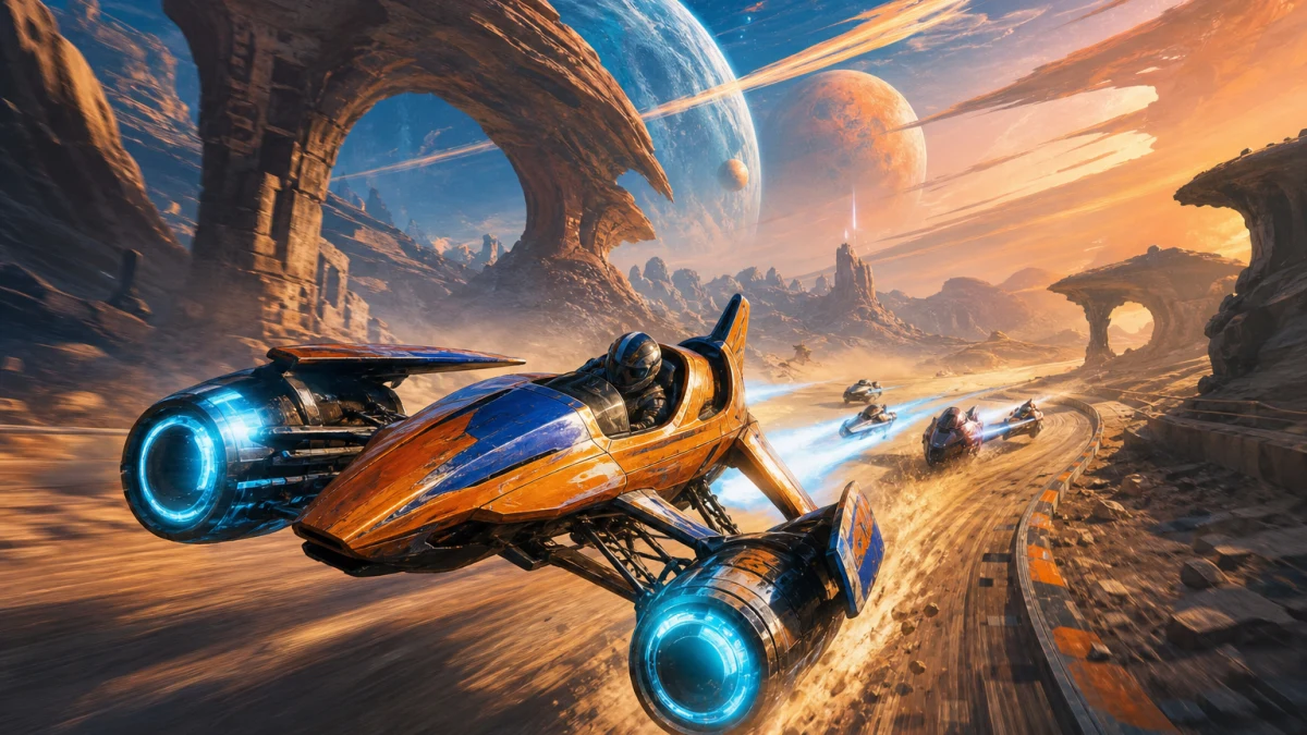 Original editorial illustration for Star Wars: Galactic Racer Beginner’s Guide: From First Run to a Strong League Career