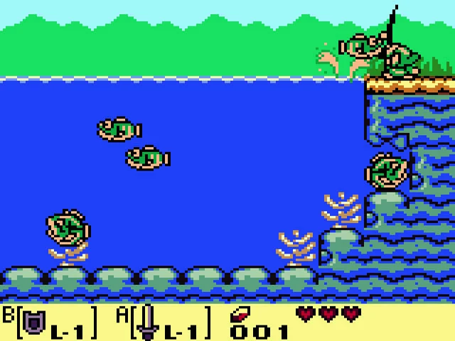 The Legend of Zelda: Link's Awakening DX gameplay screenshot for Nintendo Game Boy Color