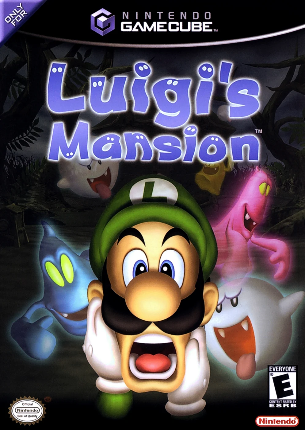 Luigi's Mansion box cover for Nintendo GameCube