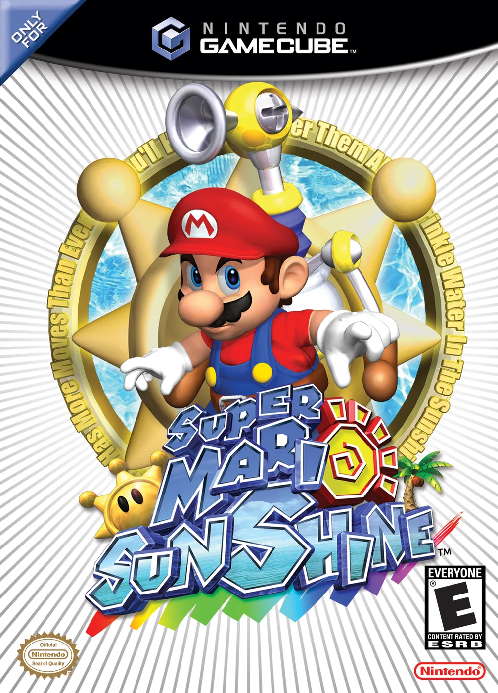 Super Mario Sunshine box cover for Nintendo GameCube