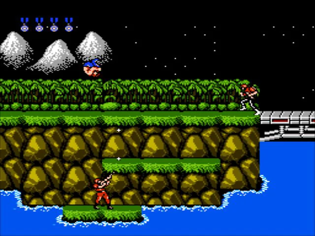 Contra gameplay screenshot for Nintendo Entertainment System
