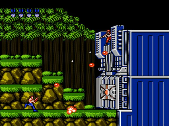 Contra gameplay screenshot for Nintendo Entertainment System