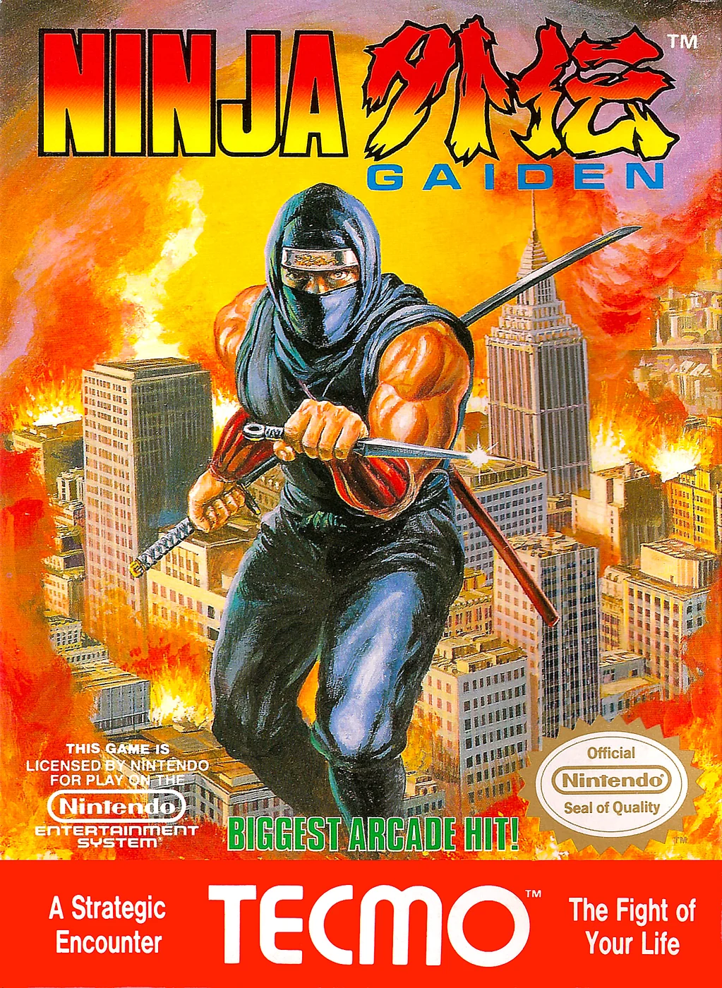 Ninja Gaiden box cover for Nintendo Entertainment System